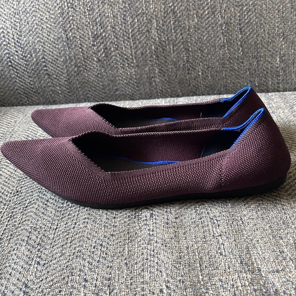 Rothy's The Point Ballet Flats Women’s Deep Purple Textile Size: 9.5 - Picture 4 of 16